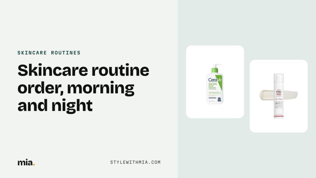 A gentle cleanser and a daily sunscreen, the first and last steps of a morning routine